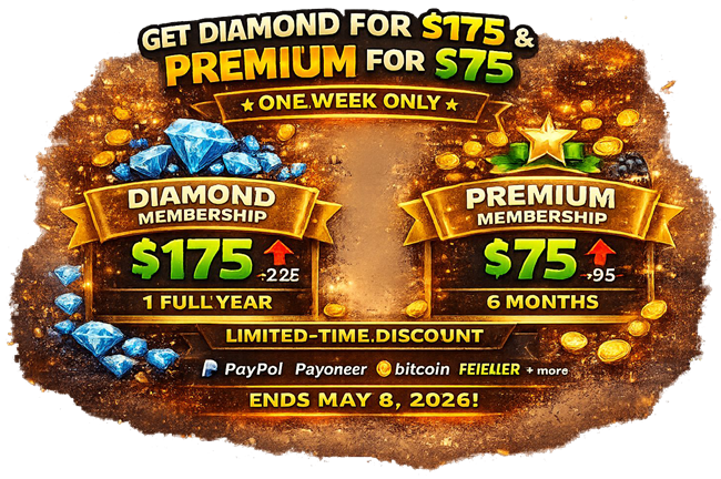 Get Diamond for $175 & Premium for $75 &ndash; One Week Only ⚡⚡